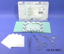 Naht-Set, mit Nadelhalter aus Metall, steriles Nahtset