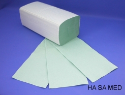 Papier- Falthandtücher, grün, 2-lagig, 200 Blatt je Pack