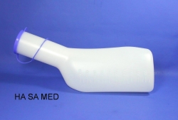 Urinflasche für Männer, 1000ml, Kunststoff mit Deckel