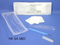 Fadenzieh- Set mit Pinzette und Fadenmesser, Steril- Set